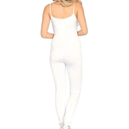 Basic Full Length Seamless Spandex Unitard- back view