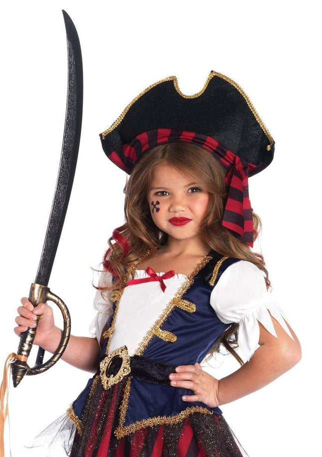 Girl's Caribbean Pirate Costume- front view