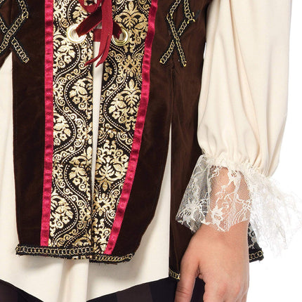 Plus Captain Blackheart Pirate Costume- chest, up close