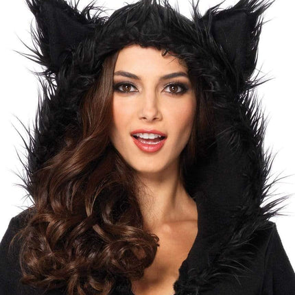 Cozy Bat Costume- hood, close up