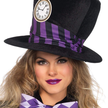 Delightful Mad Hatter Costume- face, up close