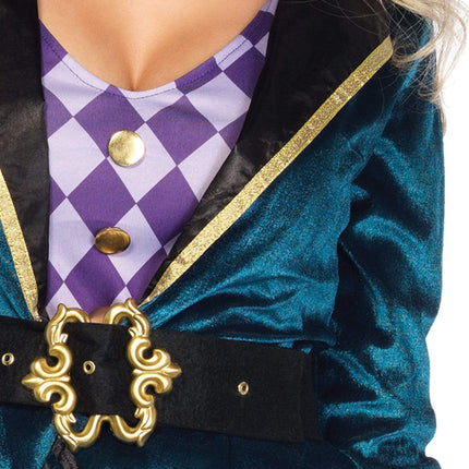Delightful Mad Hatter Costume- chest, up close