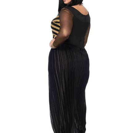 Nile Queen Catsuit Costume- plus, back view, full body