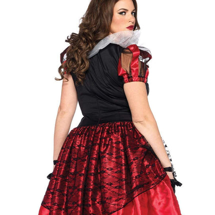 Royal Red Queen Plus Costume- back view