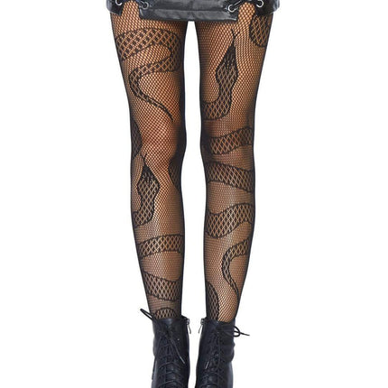 Snake Net Tights- front view