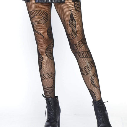 Snake Net Tights- front view 2