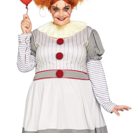 Plus Creepy Clown Costume- front view