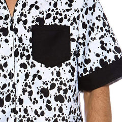 Men's Dalmatian Dog Costume- up close