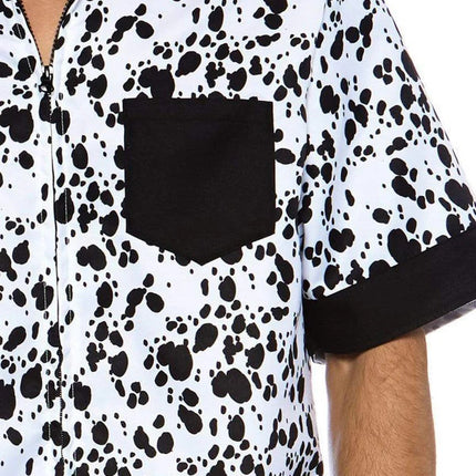 Men's Dalmatian Dog Costume- up close