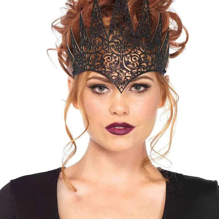 Glitter Die Cut Royal Crown- black