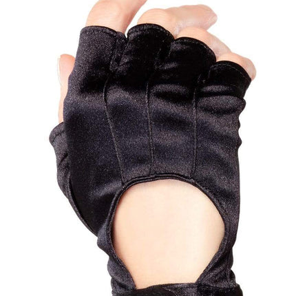 Blk Fingerless Motorcycle Glove