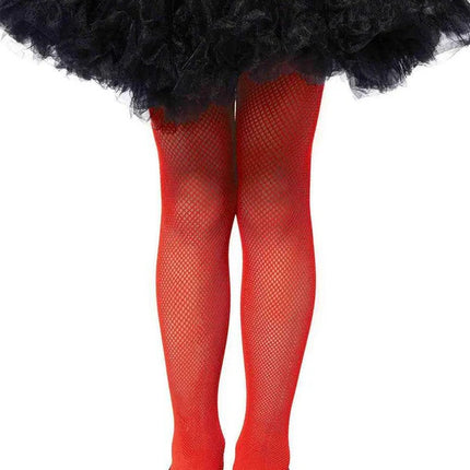 Children's Red Fishnet Tights
