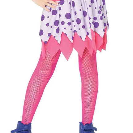 Children's Neon Pink Fishnet Tights