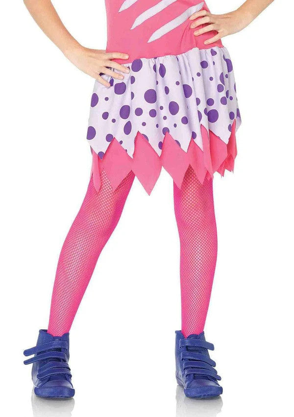 Children's Neon Pink Fishnet Tights