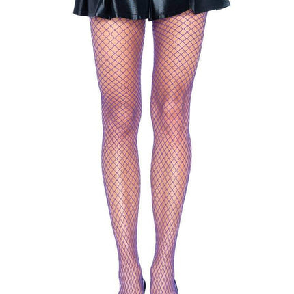 Gaia Spandex Net Industrial Tights- purple, front view