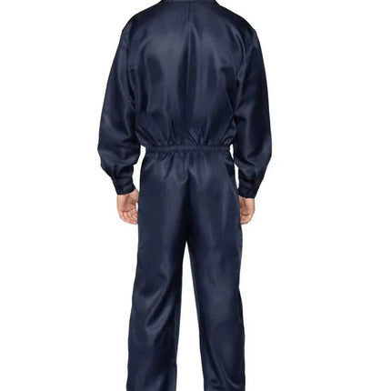Men's Coveralls Jumpsuit- blue, back view