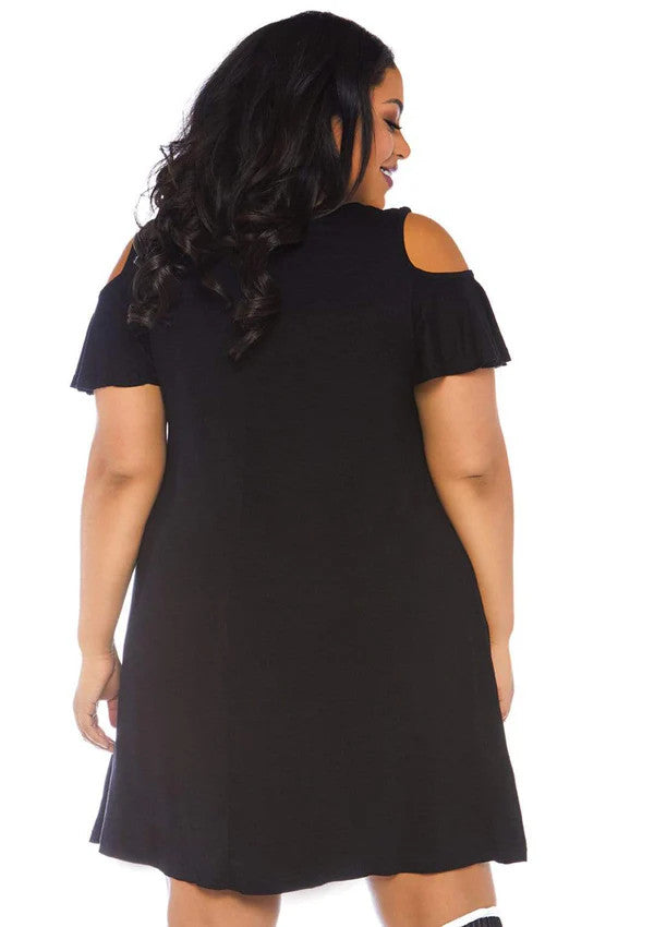 Plus More Boos Jersey Dress- back view