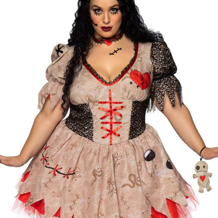 Deadly Voodoo Doll Costume- plus, front view