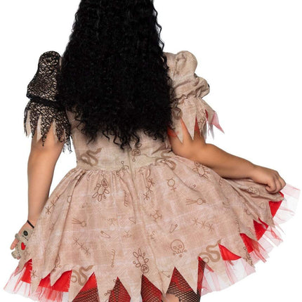 Deadly Voodoo Doll Costume- plus, back view