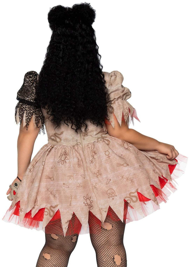 Deadly Voodoo Doll Costume- plus, back view