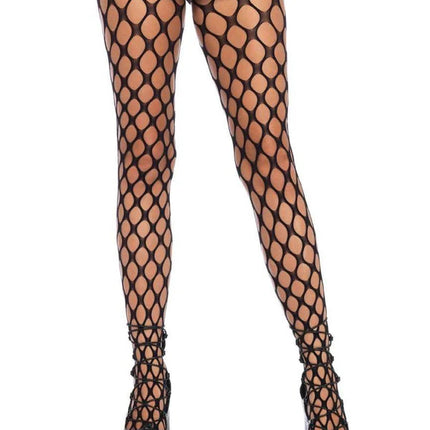 Ivy Pothole Net Tights- black