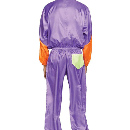 Men's 80s Track Suit Costume- back view, full body