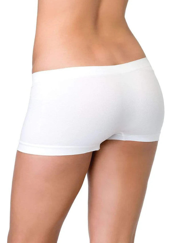 Basic Seamless Cheeky Boyshorts- white