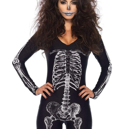 X-Ray Skeleton Catsuit- front view, close up