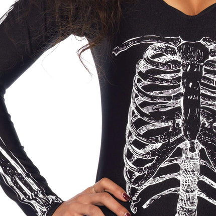X-Ray Skeleton Catsuit- chest, close up