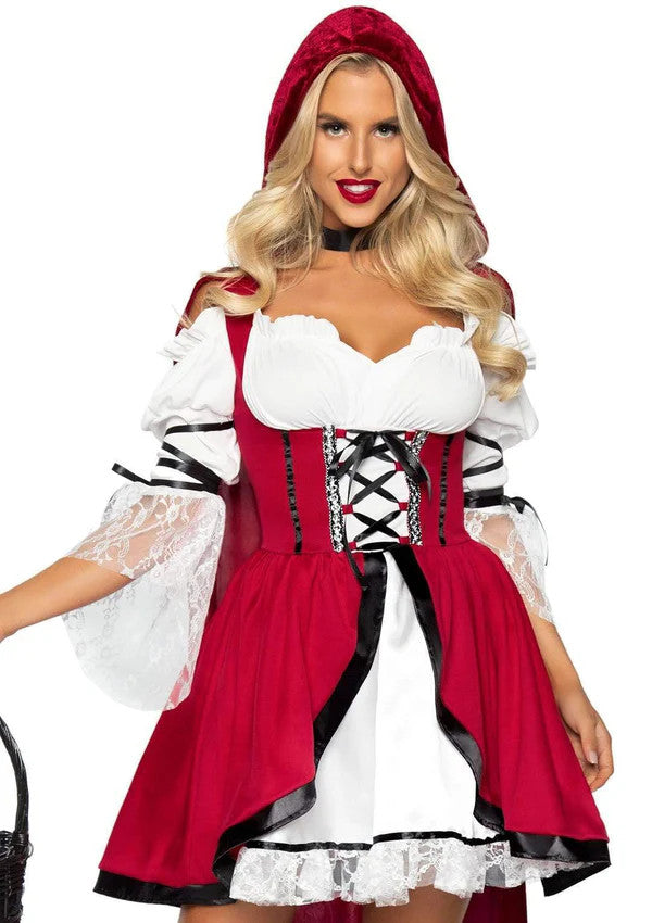 Storybook Red Riding Hood Costume- front view close up