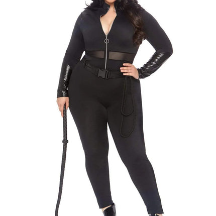Plus Sultry Supervillain Costume- front view, full body
