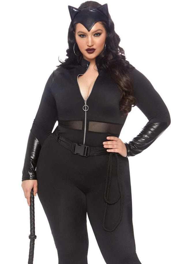 Plus Sultry Supervillain Costume- front view