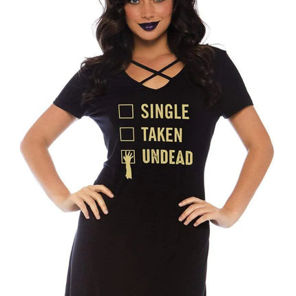 Undead Crossover Keyhole Jersey Dress