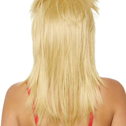 21" Unisex Rockstar Wig- blonde, back view