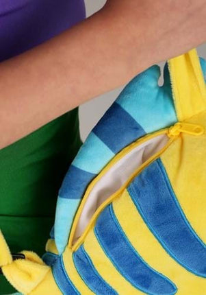 The Little Mermaid- Flounder Costume Companion Bag- zipper pocket