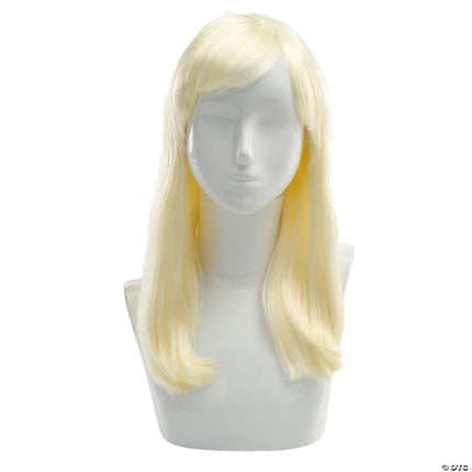 Long Deluxe Cleo Wig- cream white