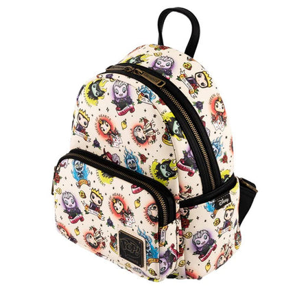 POP! Disney Villains Tattoo Mini Backpack- top angled view