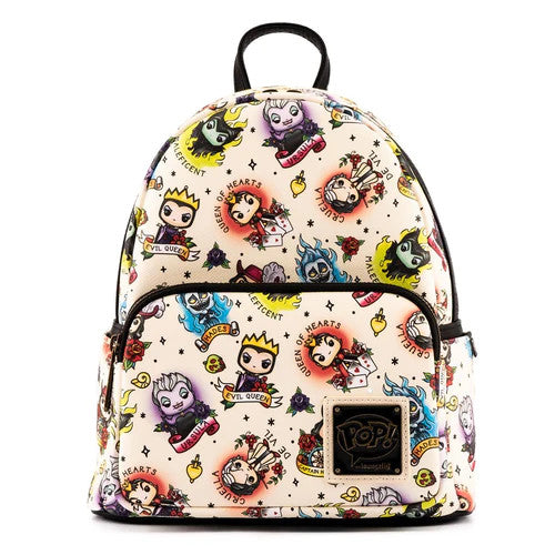 POP! Disney Villains Tattoo Mini Backpack- front view