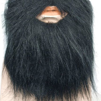 Grey, dark brown, black beard mustache elastic van dyke
