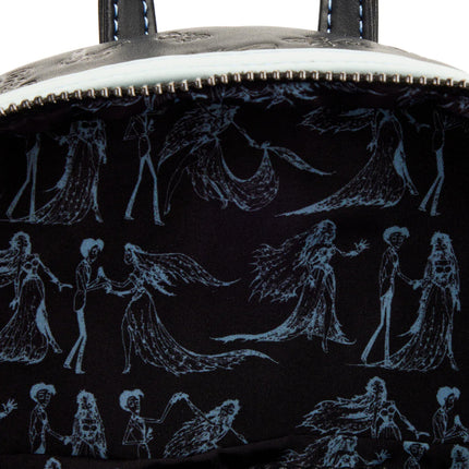 Corpse Bride Emily Bouquet Mini Backpack- inside lining print