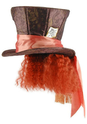 Alice in Wonderland- Mad Hatter Hat with Hair