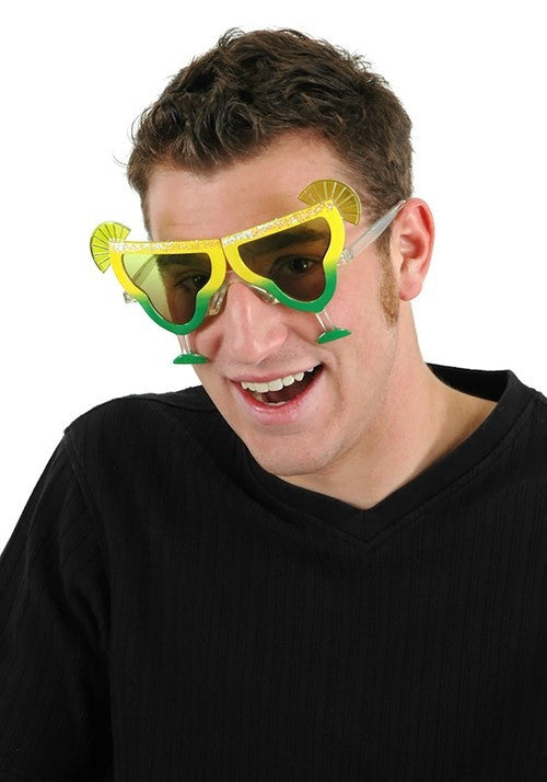 Yellow & Green Margarita Glasses- worn by model