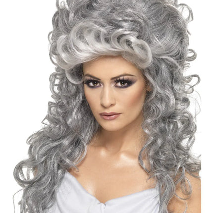 Grey Medeia Witch Beehive Wig