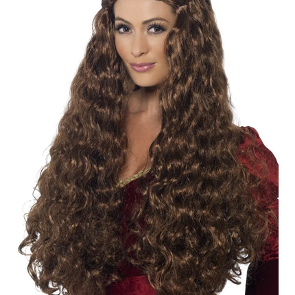 Brown Medieval Princess Wig