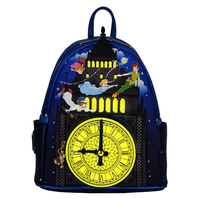 Peter Pan Glow Clock Mini Backpack- glow in the dark front view