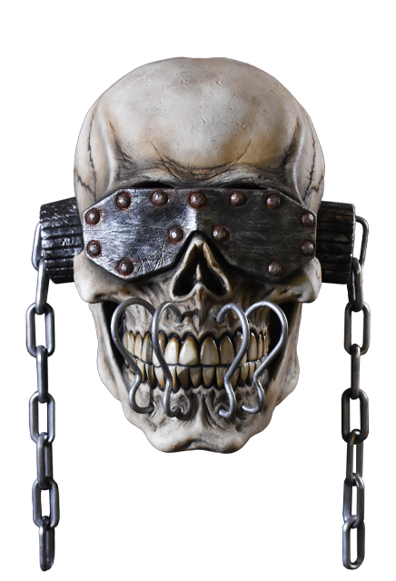 Front view of Vic Rattlehead Mask