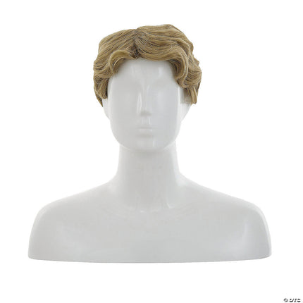 Mens Wavy Wigs- golden blonde, front view