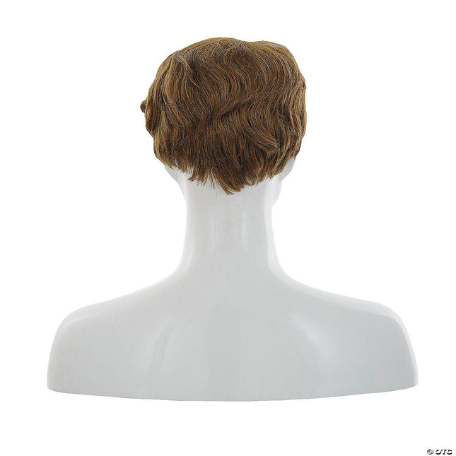 Mens Wavy Wigs- strawberry blonde, back view