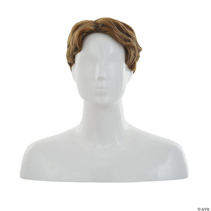 Mens Wavy Wigs- strawberry blonde, front view