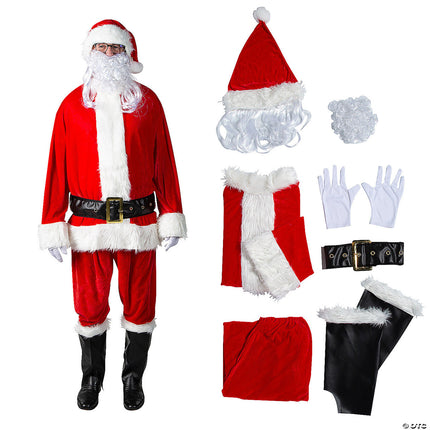 Complete Velour Santa Suit Costume- pieces